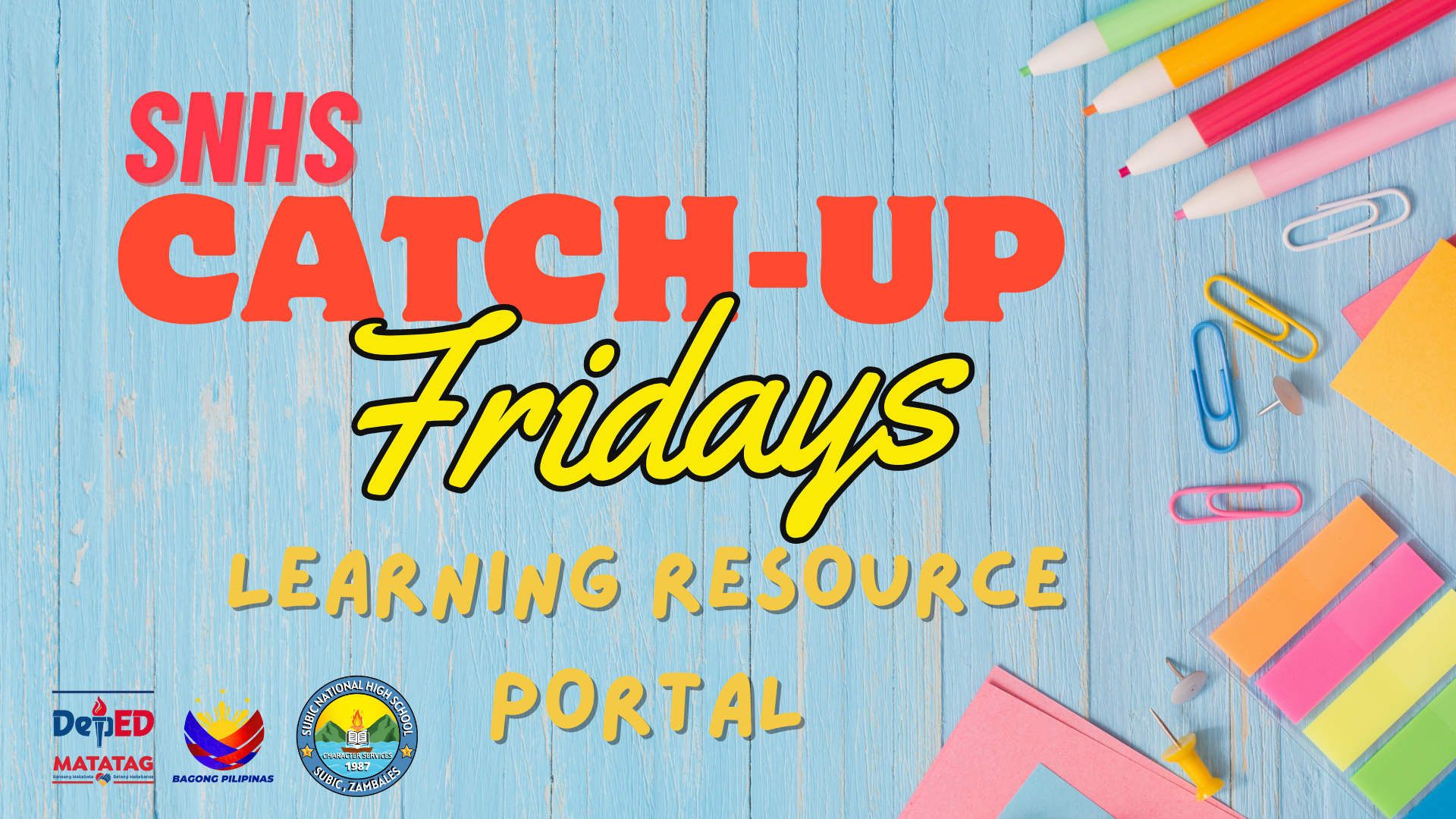 CATCH-UP FRIDAYS LEARNING RESOURCE PORTAL